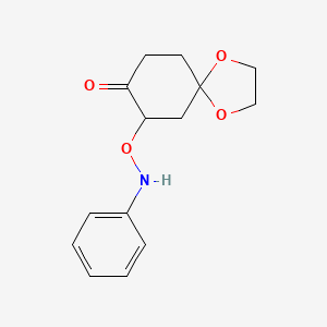 molecular formula C14H17NO4 B12292556 7-Anilinooxy-1,4-dioxaspiro[4.5]decan-8-one 