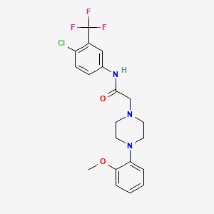 N-[4-chloro-3-(trifluoromethyl)phenyl]-2-[4-(2-methoxyphenyl)-1-piperazinyl]acetamide