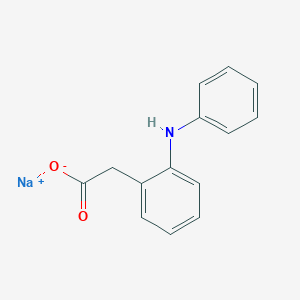 molecular formula C14H12NNaO2 B12292802 2-(Aminophenyl-d5)-phenylaceticAcidSodiumSalt 