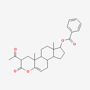 (17beta)-2-(Acetyl-13C)-17-(benzoyloxy)-4-oxaandrost-5-en-3-one