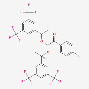 2,2-Bis[1-[3,5-bis(trifluoromethyl)phenyl]ethoxy]-1-(4-fluorophenyl)ethanone