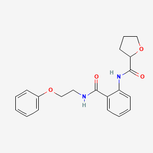 molecular formula C20H22N2O4 B1229289 N-[2-[oxo-(2-phenoxyethylamino)methyl]phenyl]-2-oxolanecarboxamide 