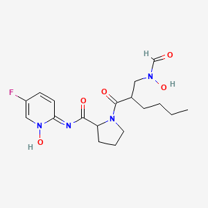 N-(5-fluoro-1-hydroxypyridin-2-ylidene)-1-[2-[[formyl(hydroxy)amino]methyl]hexanoyl]pyrrolidine-2-carboxamide