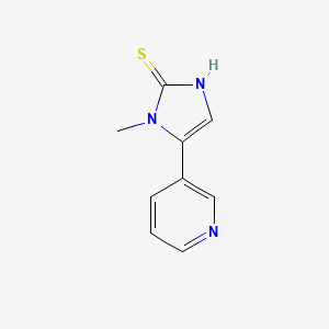 molecular formula C9H9N3S B1229302 1-Methyl-2-mercapto-5-(3-pyridyl)imidazole CAS No. 51941-16-3