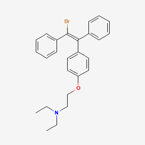 molecular formula C26H28BrNO B1229303 Ethanamine, 2-(4-(2-bromo-1,2-diphenylethenyl)phenoxy)-N,N-diethyl-, (E)- CAS No. 62040-71-5