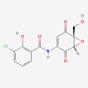 molecular formula C14H10ClNO6 B1229306 Epoxyquinomicin A CAS No. 175448-31-4