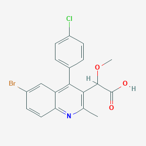 2-[6-Bromo-4-(4-chlorophenyl)-2-methyl-3-quinolyl]-2-methoxy-acetic acid