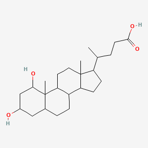 4-(1,3-dihydroxy-10,13-dimethyl-2,3,4,5,6,7,8,9,11,12,14,15,16,17-tetradecahydro-1H-cyclopenta[a]phenanthren-17-yl)pentanoic acid