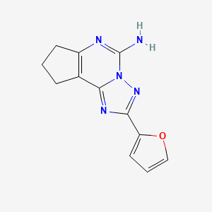 2-(2-Furanyl)-8,9-dihydro-7H-cyclopenta(e)(1,2,4)triazolo(1,5-c)pyrimidin-5-amine