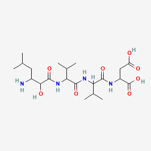 molecular formula C21H38N4O8 B12293175 H-bAla(2-OH,3-iBu)-Val-Val-Asp-OH 