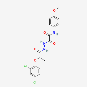 2-[[2-(2,4-dichlorophenoxy)-1-oxopropyl]hydrazo]-N-(4-methoxyphenyl)-2-oxoacetamide