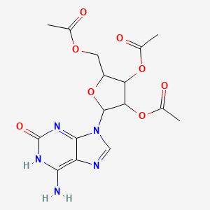 [3,4-diacetyloxy-5-(6-amino-2-oxo-1H-purin-9-yl)oxolan-2-yl]methyl acetate