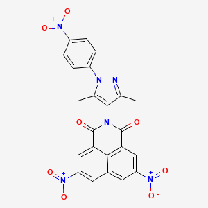 2-[3,5-Dimethyl-1-(4-nitrophenyl)pyrazol-4-yl]-5,8-dinitrobenzo[de]isoquinoline-1,3-dione