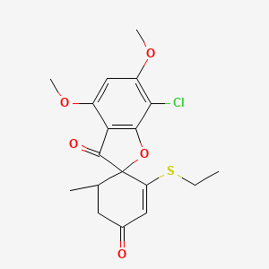 7-Chloro-3'-ethylsulfanyl-4,6-dimethoxy-5'-methylspiro[1-benzofuran-2,4'-cyclohex-2-ene]-1',3-dione