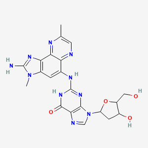 2-[(2-amino-3,8-dimethylimidazo[4,5-f]quinoxalin-5-yl)amino]-9-[4-hydroxy-5-(hydroxymethyl)oxolan-2-yl]-1H-purin-6-one