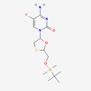 4-Amino-1-((2R,5S)-2-(((tert-butyldimethylsilyl)oxy)methyl)-1,3-oxathiolan-5-yl)-5-fluoropyrimidin-2(1H)-one