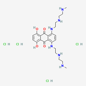 1,4-Dihydroxy-5,8-bis((2-((2-(methylamino)ethyl)amino)ethyl)amino)-9,10-anthracenedione tetrahydrochloride