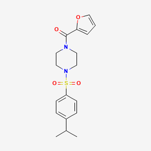 molecular formula C18H22N2O4S B1229334 2-呋喃基-[4-(4-丙-2-基苯基)磺酰基-1-哌嗪基]甲酮 