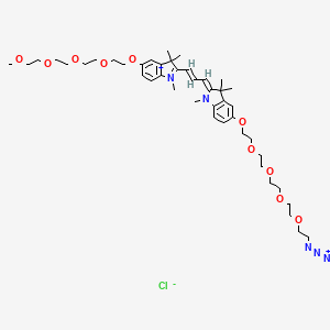 2-[(E,3Z)-3-[5-[2-[2-[2-[2-(2-azidoethoxy)ethoxy]ethoxy]ethoxy]ethoxy]-1,3,3-trimethylindol-2-ylidene]prop-1-enyl]-5-[2-[2-[2-(2-methoxyethoxy)ethoxy]ethoxy]ethoxy]-1,3,3-trimethylindol-1-ium;chloride