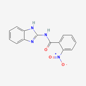 molecular formula C14H10N4O3 B1229342 N-(1H-苯并咪唑-2-基)-2-硝基苯甲酰胺 