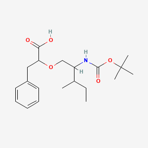 2-[3-Methyl-2-[(2-methylpropan-2-yl)oxycarbonylamino]pentoxy]-3-phenylpropanoic acid