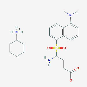 molecular formula C22H33N3O4S B12293456 Cyclohexanaminium 4-(5-(dimethylamino)naphthalene-1-sulfonamido)butanoate CAS No. 76563-43-4