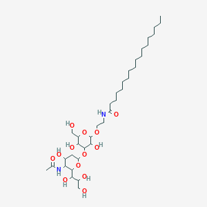 N-[2-[4-[5-acetamido-4-hydroxy-6-(1,2,3-trihydroxypropyl)oxan-2-yl]oxy-3,5-dihydroxy-6-(hydroxymethyl)oxan-2-yl]oxyethyl]octadecanamide