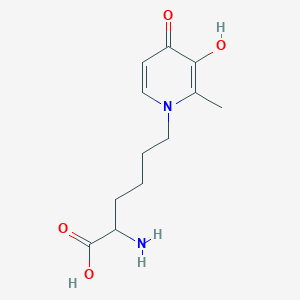 I+/--Amino-3-hydroxy-2-methyl-4-oxo-1(4H)-pyridinehexanoic acid