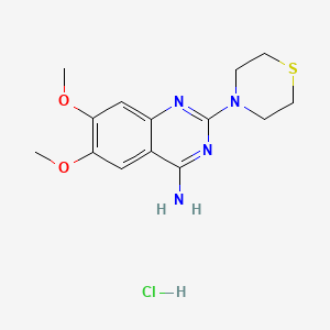 4-Quinazolinamine, 6,7-dimethoxy-2-(4-thiomorpholinyl)-, monohydrochloride