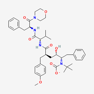 Morpholine,4-[N-[(2R,4S,5S)-5-[[(1,1-dimethylethoxy)carbonyl]amino]-4-hydroxy-2-[(4-methoxyphenyl)methyl]-1-oxo-6-phenylhexyl]-L-valyl-L-phenylalanyl]-