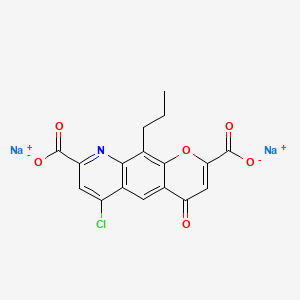disodium 6-chloro-4-oxo-10-propyl-4H-pyrano[3,2-g]quinoline-2,8-dicarboxylate