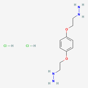 Hydrazine, 1,1'-(p-phenylenebis(oxyethylene))di-, dihydrochloride