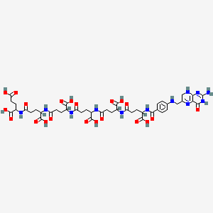 2-[[4-[[4-[[4-[[4-[[4-[[4-[(2-amino-4-oxo-7,8-dihydro-3H-pteridin-6-yl)methylamino]benzoyl]amino]-4-carboxybutanoyl]amino]-4-carboxybutanoyl]amino]-4-carboxybutanoyl]amino]-4-carboxybutanoyl]amino]-4-carboxybutanoyl]amino]pentanedioic acid