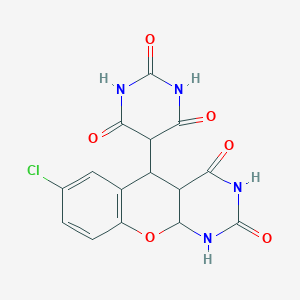 5-(7-Chloro-2,4-dioxo-1,4a,5,10a-tetrahydrochromeno[2,3-d]pyrimidin-5-yl)-1,3-diazinane-2,4,6-trione