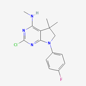 2-Chloro-7-(4-fluorophenyl)-N,5,5-trimethyl-6,7-dihydro-5H-pyrrolo[2,3-d]pyrimidin-4-amine