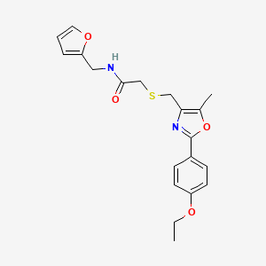 2-[[2-(4-ethoxyphenyl)-5-methyl-4-oxazolyl]methylthio]-N-(2-furanylmethyl)acetamide