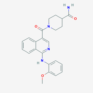 1-[[1-(2-Methoxyanilino)-4-isoquinolinyl]-oxomethyl]-4-piperidinecarboxamide
