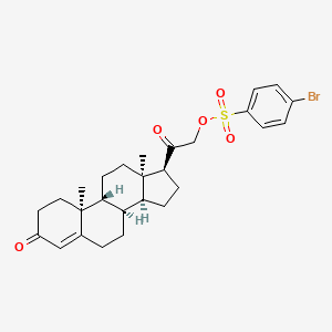 [2-[(8R,9R,10S,13R,14S,17S)-10,13-dimethyl-3-oxo-1,2,6,7,8,9,11,12,14,15,16,17-dodecahydrocyclopenta[a]phenanthren-17-yl]-2-oxoethyl] 4-bromobenzenesulfonate