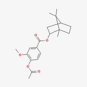 4-Acetyloxy-3-methoxybenzoic acid (4,7,7-trimethyl-3-bicyclo[2.2.1]heptanyl) ester