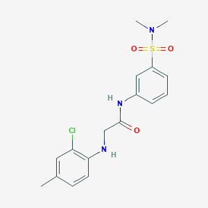 2-(2-chloro-4-methylanilino)-N-[3-(dimethylsulfamoyl)phenyl]acetamide