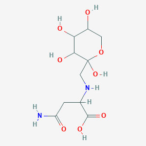 4-Amino-4-oxo-2-[(2,3,4,5-tetrahydroxyoxan-2-yl)methylamino]butanoic acid