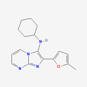 N-cyclohexyl-2-(5-methyl-2-furanyl)-3-imidazo[1,2-a]pyrimidinamine