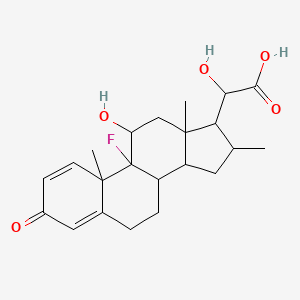 2-(9-fluoro-11-hydroxy-10,13,16-trimethyl-3-oxo-7,8,11,12,14,15,16,17-octahydro-6H-cyclopenta[a]phenanthren-17-yl)-2-hydroxyacetic acid