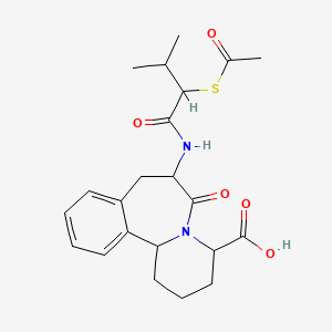 7-[2-(Acetylsulfanyl)-3-methylbutanamido]-6-oxo-1,2,3,4,6,7,8,12b-octahydropyrido[2,1-a][2]benzazepine-4-carboxylic acid