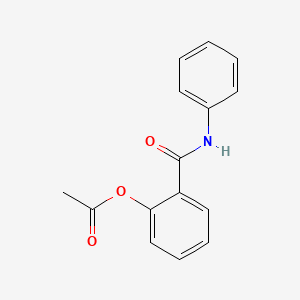 molecular formula C15H13NO3 B1229401 Acetic acid [2-[anilino(oxo)methyl]phenyl] ester CAS No. 6005-59-0