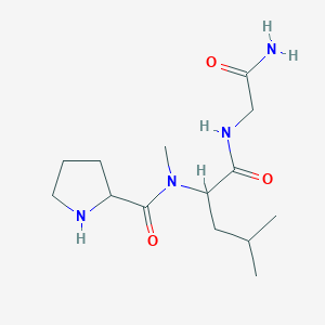 N-[1-[(2-amino-2-oxoethyl)amino]-4-methyl-1-oxopentan-2-yl]-N-methylpyrrolidine-2-carboxamide