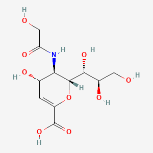 molecular formula C11H17NO9 B1229402 2-脱氧-2,3-二氢-N-乙酰神经氨酸 CAS No. 39937-91-2