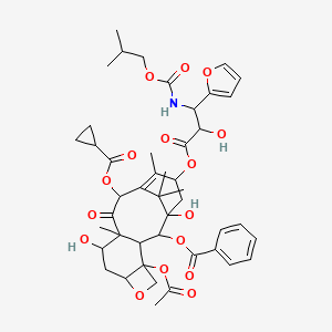 [4-Acetyloxy-12-(cyclopropanecarbonyloxy)-15-[3-(furan-2-yl)-2-hydroxy-3-(2-methylpropoxycarbonylamino)propanoyl]oxy-1,9-dihydroxy-10,14,17,17-tetramethyl-11-oxo-6-oxatetracyclo[11.3.1.03,10.04,7]heptadec-13-en-2-yl] benzoate