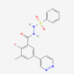 Benzoic acid, 2-fluoro-3-methyl-5-(4-pyridazinyl)-,2-(phenylsulfonyl)hydrazide