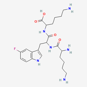 6-amino-2-[[2-(2,6-diaminohexanoylamino)-3-(5-fluoro-1H-indol-3-yl)propanoyl]amino]hexanoic acid